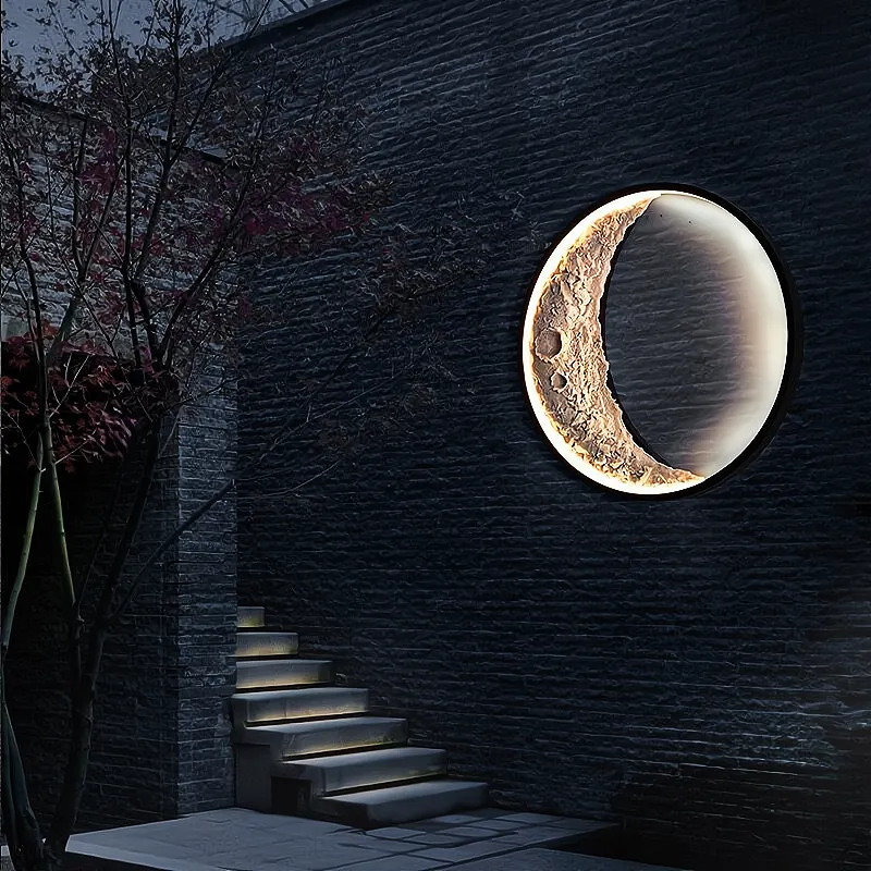 Yıldızlı gökyüzü odası dekoratif işıklar kapalı ışık LED Modern sanat duvar lambası ay modelleme yıldız dekoratif ay lambası