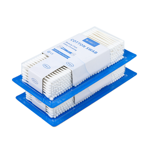 Hisopos de Algodón Desechables de Doble Cabeza Ecológicos, 300 Unidades/Caja, Palitos de Papel, Hisopos de Algodón con Blister - Product Image 3