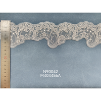 Tissu en maille 100 % polyester, transparent, brodé, à rayures étroites, largeur/poids personnalisables, accessoires pour robes de filles