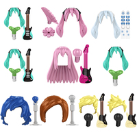TP1067 Figurine de chanteuse populaire en mini briques de construction, jouet éducatif en plastique pour enfants