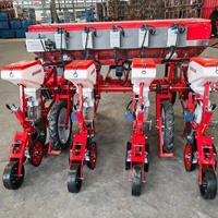 Semoir à air aspiré monté sur tracteur à 4 rangs pour maïs, avec composants d'engrenage pour une plantation de semences à haute productivité