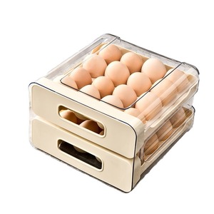 <b>Egg</b> Storage Box Stackable Drawer Style With Lid Refrigerator Safe Food Grade <b>Plastic</b> Kitchen <b>Egg</b> Tray - Product Image 5