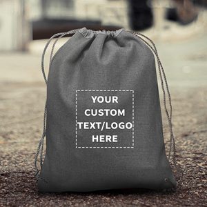 Sacs à dos à cordon en coton écologique avec logo personnalisé, sacs de sport à cordon personnalisés en gros, sacs fourre-tout pour la promotion - Product Image 4