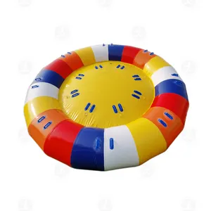 Barco giratorio de agua inflable de 5 metros 2023 adultos calientes deportes acuáticos disco barco inflar SPINNER barcos agua remolcable Saturno fábrica