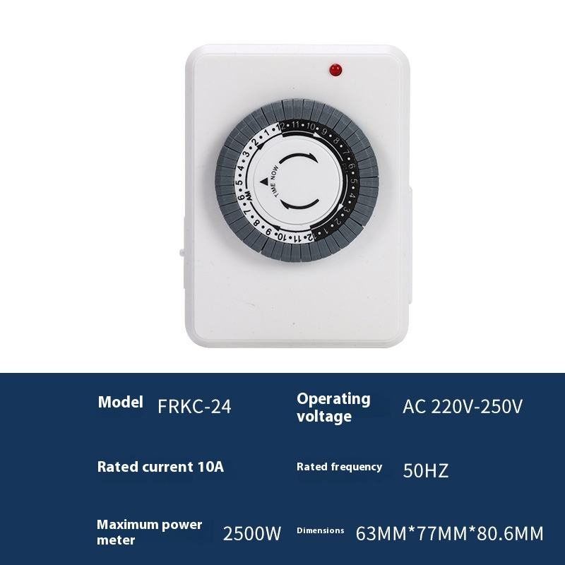 European-Style Timing Socket 24-Hour Cycle Automatic Power-Off Time ...