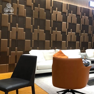 Tấm ốp tường gỗ <span class=keywords><strong>MDF</strong></span> trang trí nhiều màu sắc, bề mặt nổi 3D, có thể sơn, kiểu rãnh, chất liệu trang trí nội thất MUMU - Product Image 3