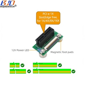 90 độ PCI Express PCIe 1x Khe cắm để PCI-E X1 Adapter riser thẻ + FPC Cáp với pad từ trong kho - Product Image 2