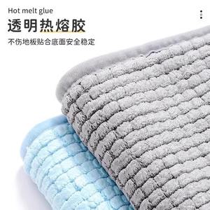 Alfombra de Baño Rectangular de Chenilla de Pelo Corto, Antideslizante, Absorbente, Lavable a Máquina, de Color Sólido - Product Image 5