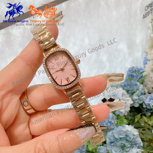 Reloj Mecánico con Esfera Ovalada para Mujer, Bisel con Incrustaciones de Circonio, Marcadores de Números Romanos, Correa de Acero Inoxidable en Tono Dorado - Product Image 2