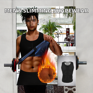 Faja Reductora de Cintura con Cremallera para <span class=keywords><strong>Hombre</strong></span>, Talla Grande, que Promueve la Sudoración, Chaleco Deportivo Ajustado para Fitness. - Product Image 3