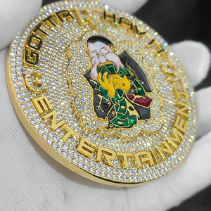 Bijoux de luxe Hip Hop Ice Out Zircon grand coeur pendentif pavé Bling collier pour hommes et femmes à la mode Rap déclaration - Product Image 1