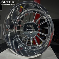 24x12 26x14 28x16 6x5.5 6x139.7 Velg 28 Inci 6 Lubang Model Deep Dish untuk Chevy Silverado 1500 Velg Tempa Poles Krom Kustom