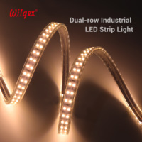 Bande LED ultra-longue de 40 m, IP65, résistante à la pluie et aux éclaboussures, double rangée de perles, 180 LED/m, découpable à 50 cm avec embout et pince