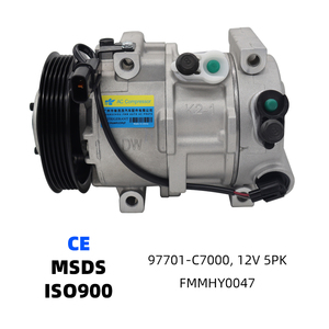 คอมเพรสเซอร์แอร์รถยนต์ 97701C7000  97701-C7000 คอมเพรสเซอร์แบบสกรอลล์ DVE12 12V สำหรับรถยนต์ฮุนได แอคเซนต์ - Product Image 1