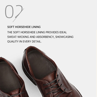 Chaussures pour hommes en cuir de cheval, fabriquées sur mesure, artisanales, style business décontracté, à lacets, avec semelle Goodyear, imperméables, respirantes, confortables, printemps-automne