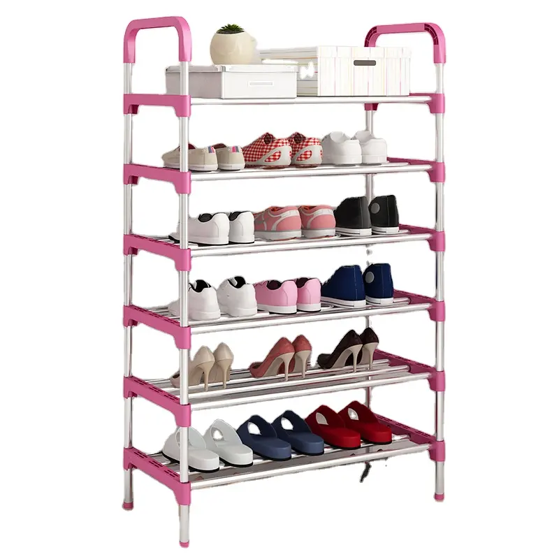 Home 3/4/5/6/7/8 Tier Portable Display For Living Room With Handles Shoe Rack Storage