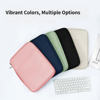 Sac d'ordinateur portable imperméable en nylon 13 pouces, multi-compartiments, avec doublure en velours durable, pochette pour tablette professionnelle