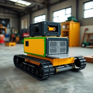แชสซีรถตีนตะขาบขนาดเล็กไฮดรอลิกไฟฟ้า 24 โวลต์ ยางทนทานสำหรับงานอุตสาหกรรม - Product Image 1