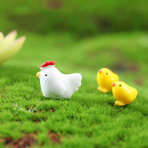 Modelo en miniatura resina Familia Pollo/gallina/huevo/pollos nido ornamento bolsa ciega animales paisaje bonsái decoración de jardín de hadas - Product Image 2