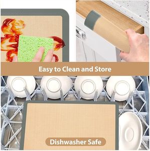 Tapis <span class=keywords><strong>de</strong></span> cuisson en silicone - Tapis <span class=keywords><strong>de</strong></span> cuisson réutilisable en silicone pour macarons et biscuits, pour plaques <span class=keywords><strong>de</strong></span> cuisson - Product Image 4