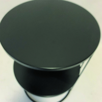 Table basse ronde noire pour salon, idéale pour les appartements, parfaite pour la décoration intérieure