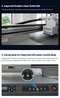 Kingjet Digital Uv 1216 Flatbed Printer kartu dan Label mesin cetak untuk kayu akrilik kualitas tinggi untuk Printer