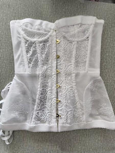 Viviblook Z319TP Women Sexy Lace Corset Lace Hollow Sleeveless Strapless <b>Vest</b> Tank <b>Top</b> for Women - Product Image 6