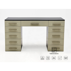 Table de toilette rectangulaire en bois de luxe avec tiroirs, prix de gros usine, pour la maison, le bureau et la chambre à coucher - Product Image 4