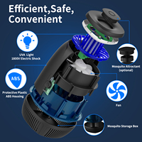 La plus nouvelle lampe LED anti-moustique alimentée par USB attire la lumière UV piège à insectes volants Moskito Killer