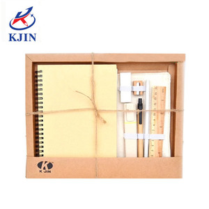 Funny Hot Sale Eco-friendly Cork Wooden <strong>Stationery</strong> <strong>Set</strong> with Zipper case for New Employee Office <strong>Girl</strong> - Product Image 6