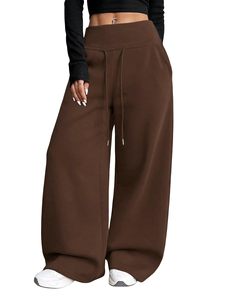 <span class=keywords><strong>Pantaloni</strong></span> Sportivi da Donna Personalizzati in Cotone con Elastico in Vita, Gamba Larga, Stile <span class=keywords><strong>Palazzo</strong></span>, Vita Alta, Vestibilità Ampia - Product Image 4
