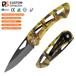 Navaja de Bolsillo Táctica Mini con Hoja de Acero Inoxidable Serrada, con Clip, Personalizable, Soporte OEM - Product Image 1