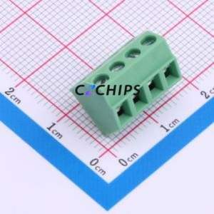 MX127S-3.81-04P-GN01-Cu-Y-A Screw Terminal Block Through hole Component (THT),P=3.81mm Connector 1x4P 3.81mm Green Through Hole - Product Image 1