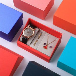 Scatola per Orologi in Metallo Spazzolato con Coperchio Inclinato, Set per Gioielli, Anelli, Collane, Orecchini, Confezione Regalo per Donne e Ragazze - Product Image 2