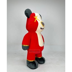 大人のためのインフレータブルレッドバイオレントベアマスコットコスチューム広告カスタムジャイアント漫画動物ウォーキングぬいぐるみファンシードレス - Product Image 2