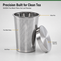 Infuseur à thé en acier inoxydable, filtre à mailles fines, panier filtrant pour thé en vrac, pour tasse et théière