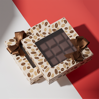 Boîtes de chocolat de luxe personnalisables emballage 9 grilles, coffret cadeau 12 grilles logo Pack Desserts Brownies boîte d'emballage
