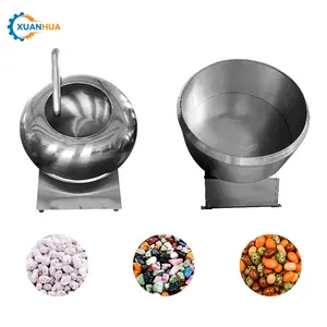 Factory direct sales peanut chocolate heat nut sugar sprinkles powder dry fruits donut candy coating pan cooking machine
