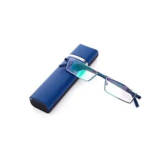 Gafas de lectura de diseño elegante con estuche, un juego de gafas de lectura con bloqueo de luz azul