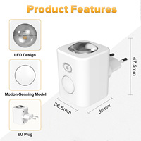 Lampe d'armoire moderne minimaliste en plastique avec détecteur de mouvement, rétroéclairage RGB, conception intelligente à détection de mouvement ; s'allume/s'éteint à la détection d'une personne