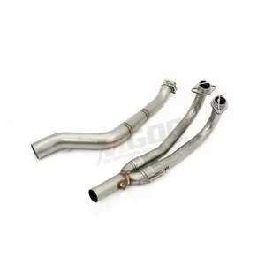 Para <span class=keywords><strong>YAMAHA</strong></span> TMAX 560 <span class=keywords><strong>T</strong></span> <span class=keywords><strong>MAX</strong></span> <span class=keywords><strong>2023</strong></span> 2024 Escape de motocicleta Moto Sistema de codo de bicicleta completo Tubo de enlace medio delantero deslizante P426 - Product Image 1