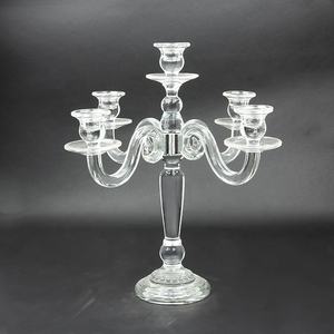Wholesale Luxurious Glass <strong>Candle</strong> <strong>Holders</strong> 5 Arms/3 Arms Glass Candelabra Custom Home Wedding Decoration <strong>Candle</strong> <strong>Holders</strong> Crystal - Product Image 1