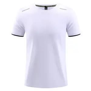 T-shirt homme, personnalisé, de haute qualité, séchage rapide, 2022 Polyester, vêtement de sport de course à pied, grande taille, 100%
