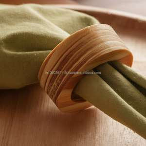 Elegante servilletero de madera rústico hecho a mano, pieza de Decoración de mesa de granja para bodas, fiestas, celebraciones familiares - Product Image 1