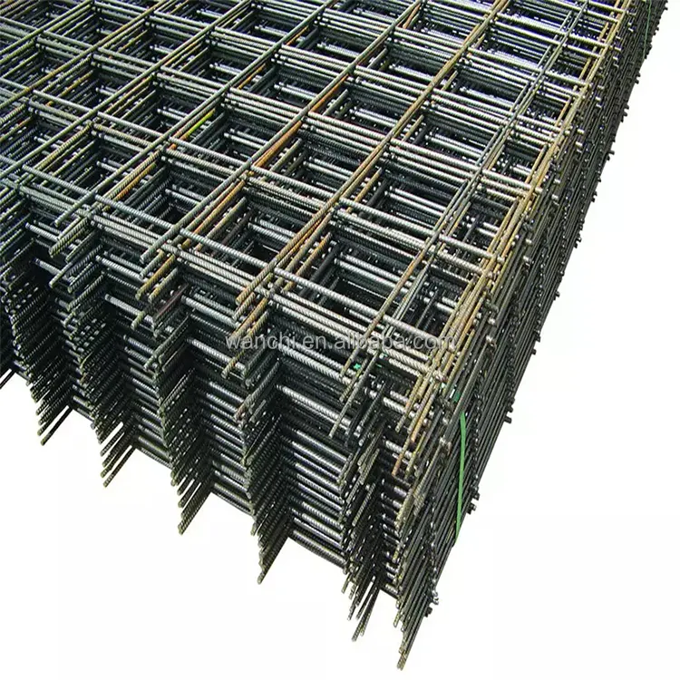Горячая Распродажа 2x2 сварная проволочная сетка ограждающая панель стальной бетон арматурная Сварная Железная проволочная сетка