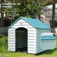 Waterdichte hondenkennel voor buiten, geschikt voor middelgrote en grote honden, zomer en regenbestendig.