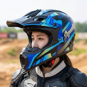 Nouveau casque de moto intégral en mousse ABS <span class=keywords><strong>homologué</strong></span> ECE, toutes saisons, à libération rapide, double visière, motocross, dirtbike, ATV, tout-terrain, <span class=keywords><strong>cross</strong></span> - Product Image 3