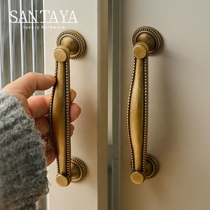 Santaya Antique Brushed Brass <strong>Handles</strong> Kitchen <strong>Cabinet</strong> <strong>Pulls</strong> Bedroom Wardrobe <strong>Drawer</strong> <strong>Knobs</strong> Furniture Bronze <strong>Handle</strong> - Product Image 4