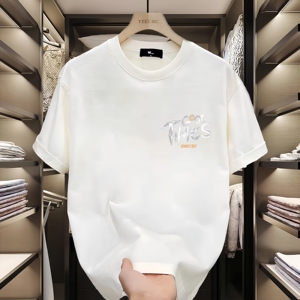 T-shirt à manches courtes unisexe NFC HELL, marque de mode américaine, coupe ample, effet délavé avec lettres vieillies - Product Image 4