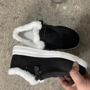 MIO Warm Gifts Slipper regolabile Fluffy House Shoes Slip-on Indoor Outdoor Women stivaletti alla caviglia con suola in gomma Fleece Lace-up - Product Image 4